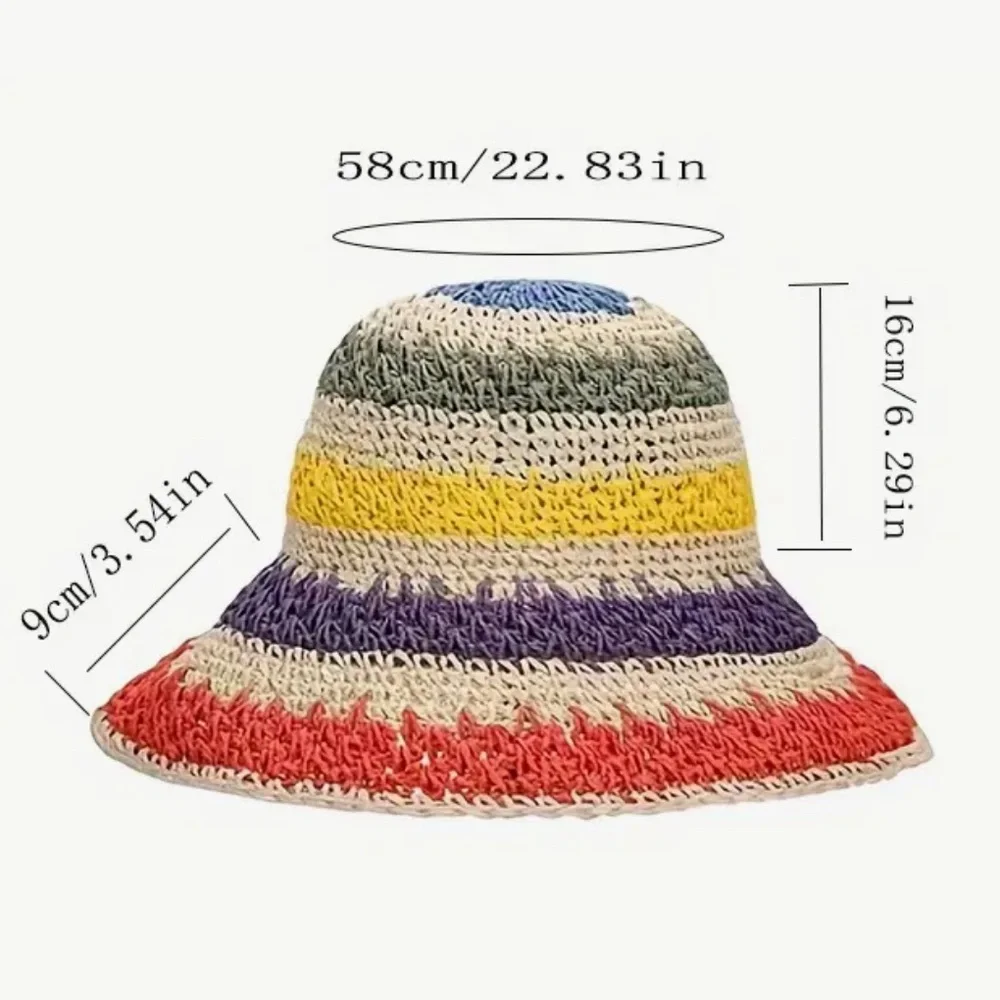 RAFFIA COLORFUL 🥥 CROCHET BUCKET HAT